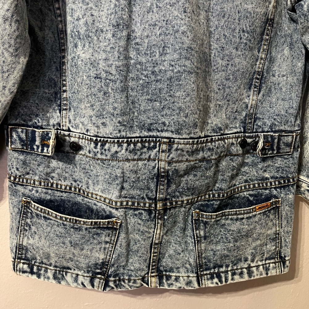 ❌SOLD❌ JORDACHE No Exit Men’s Acid Wash Denim Jacket - Large - Picture 4 of 7